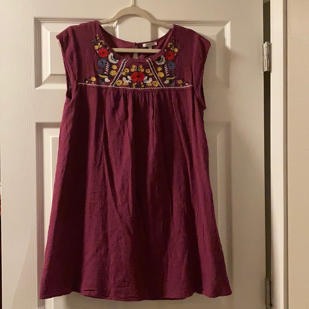 Hand embroidered tunic dress